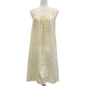 Babydoll Sleeveless House Dress Cottagecore Cotton Lace Trim Nightgown